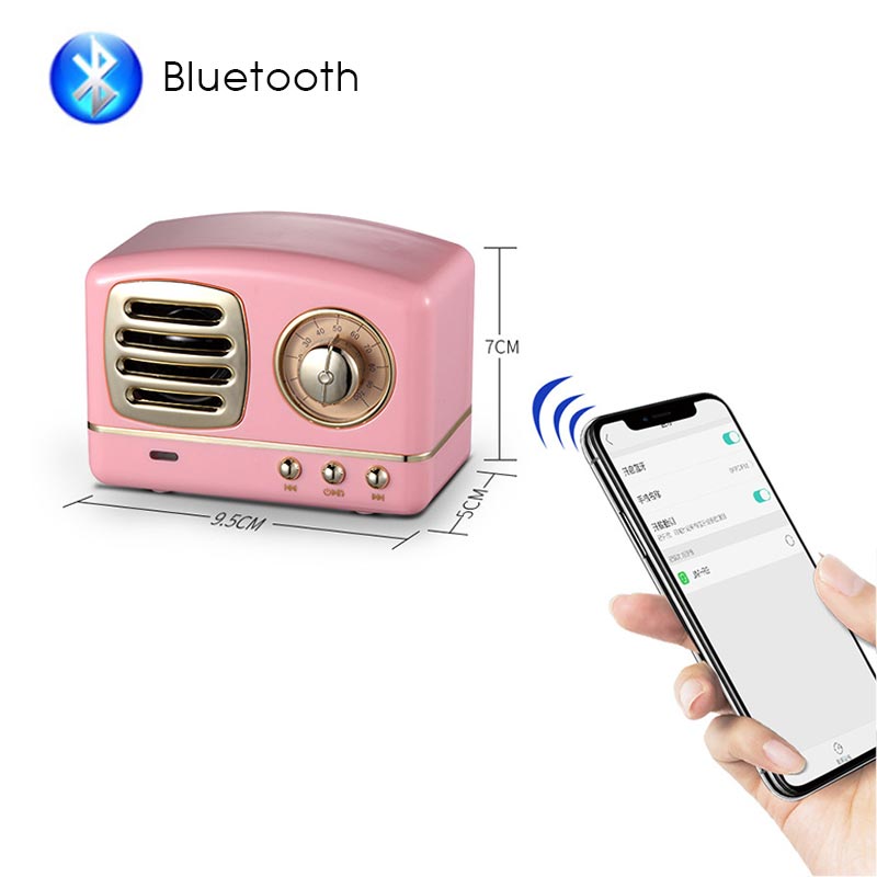 Portable Bluetooth Speaker Retro Mini Portable Wireless Bluetooth Speaker USB/TF Card Music Player HIFI Subwoofer Speaker Color Portable Bluetooth Speaker Retro Mini Portable Wireless Bluetooth Speaker USB/TF Card Music Player HIFI Subwoofer Speaker Color
