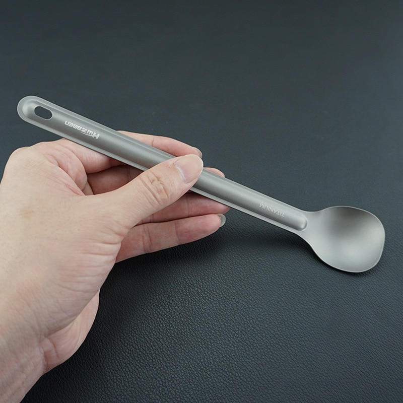 EDC Titanium Spoon Lightweight outdoor Tableware Long-handled Spoon Tools Camping picnic Spoon Travel EDC Titanium Spoon Lightweight outdoor Tableware Long-handled Spoon Tools Camping picnic Spoon Travel