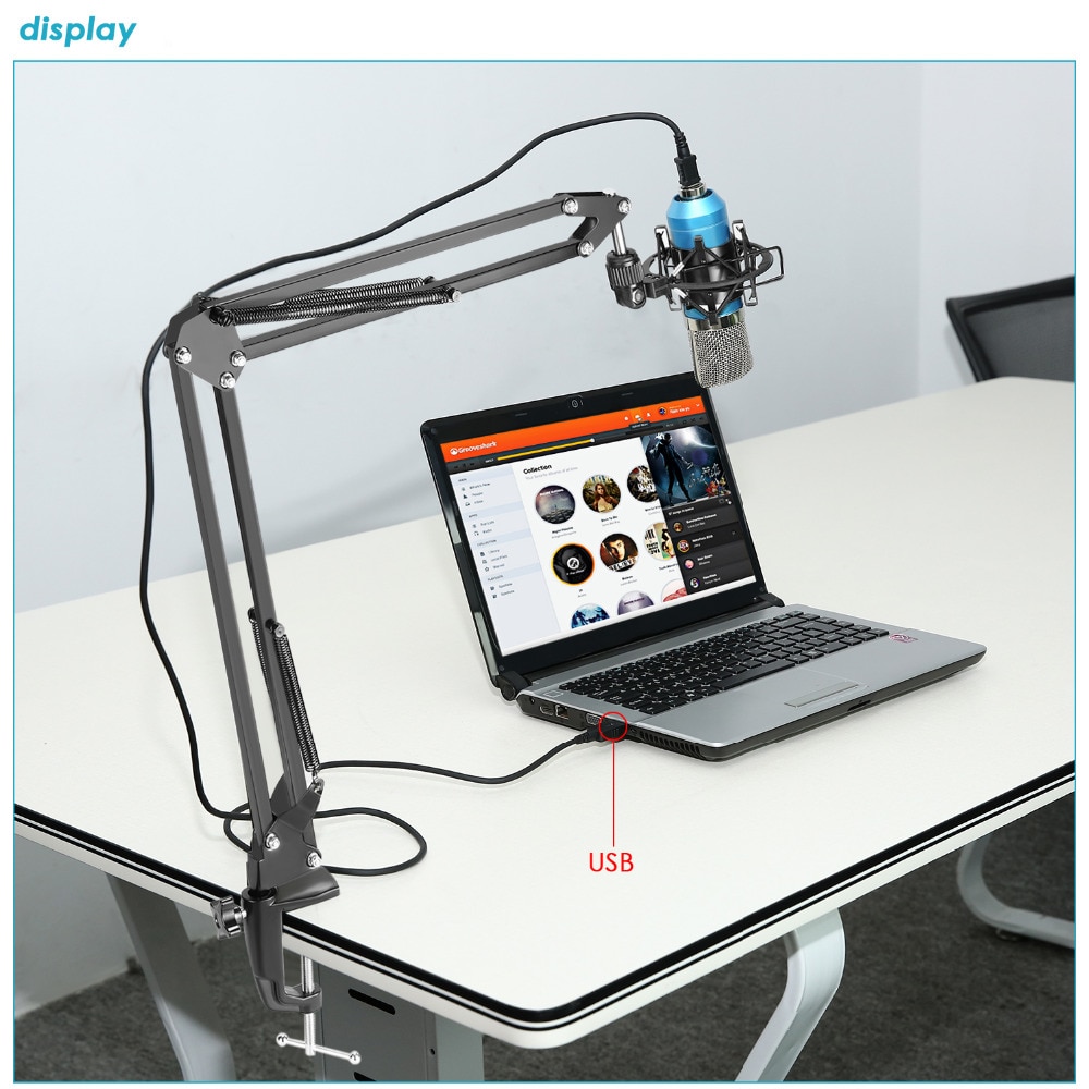 Neewer usb microphone for Windows and Mac with suspension scissor arm stand Shock Mount and table mounting clamp kit for Sound Neewer usb microphone for Windows and Mac with suspension scissor arm stand Shock Mount and table mounting clamp kit for Sound