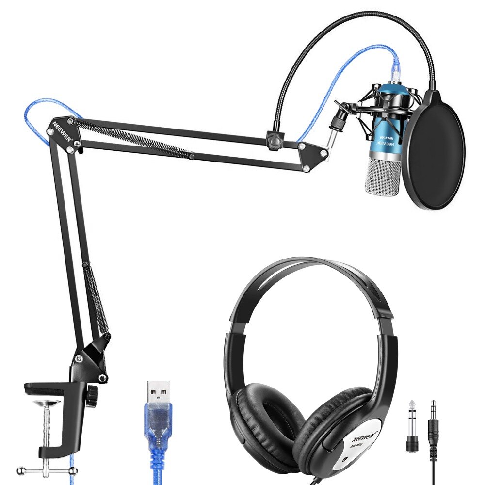 Neewer usb microphone for Windows and Mac with suspension scissor arm stand Shock Mount and table mounting clamp kit for Sound Neewer usb microphone for Windows and Mac with suspension scissor arm stand Shock Mount and table mounting clamp kit for Sound
