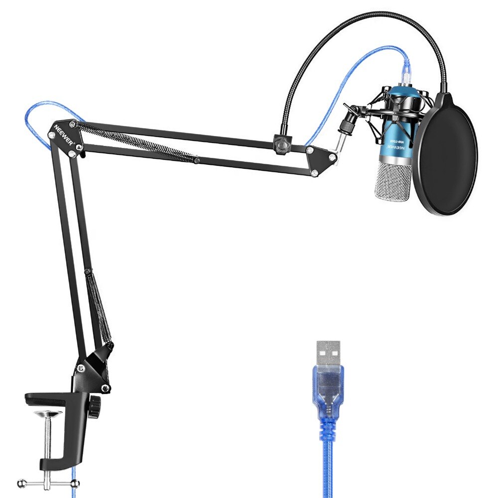 Neewer usb microphone for Windows and Mac with suspension scissor arm stand Shock Mount and table mounting clamp kit for Sound Neewer usb microphone for Windows and Mac with suspension scissor arm stand Shock Mount and table mounting clamp kit for Sound