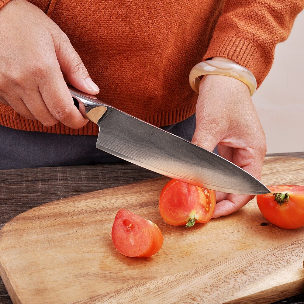 Sunnecko 6.5″ inch Chef Cooking Knife Damascus Steel Japanese VG10 Core Professional Razor Sharp Blade G10 Handle Kitchen Knives Sunnecko 6.5