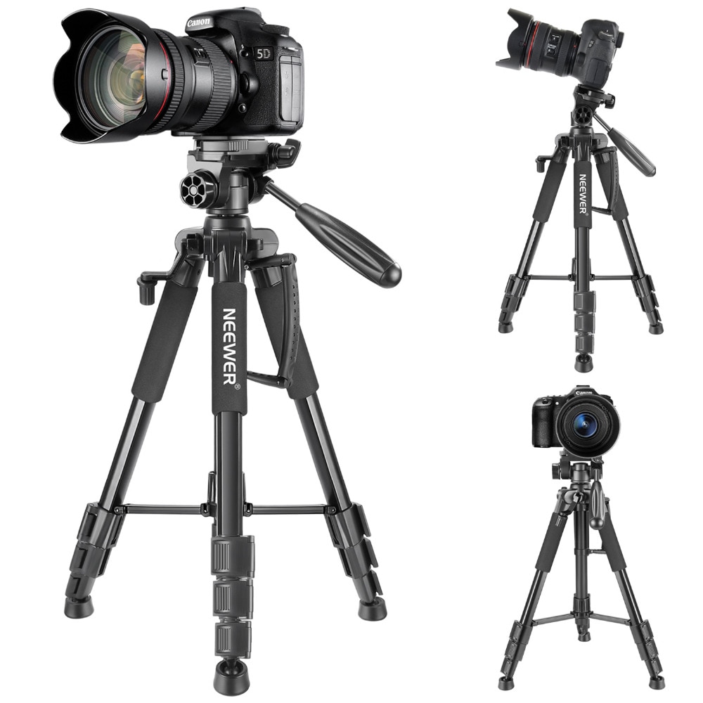 Neewer Camera Tripod Portable 56 inches/142cm Aluminum 3-Way Swivel Pan Head+Carrying Bag for Canon Nikon Sony DSLR Camera Neewer Camera Tripod Portable 56 inches/142cm Aluminum 3-Way Swivel Pan Head+Carrying Bag for Canon Nikon Sony DSLR Camera
