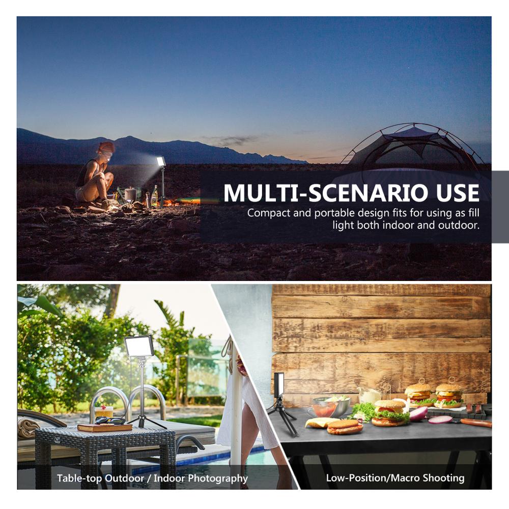 Neewer 2 Packs Portable Photography Lighting Kit Dimmable 5600K USB 66 LED Video Light with Mini Adjustable Tripod Stand Neewer 2 Packs Portable Photography Lighting Kit Dimmable 5600K USB 66 LED Video Light with Mini Adjustable Tripod Stand