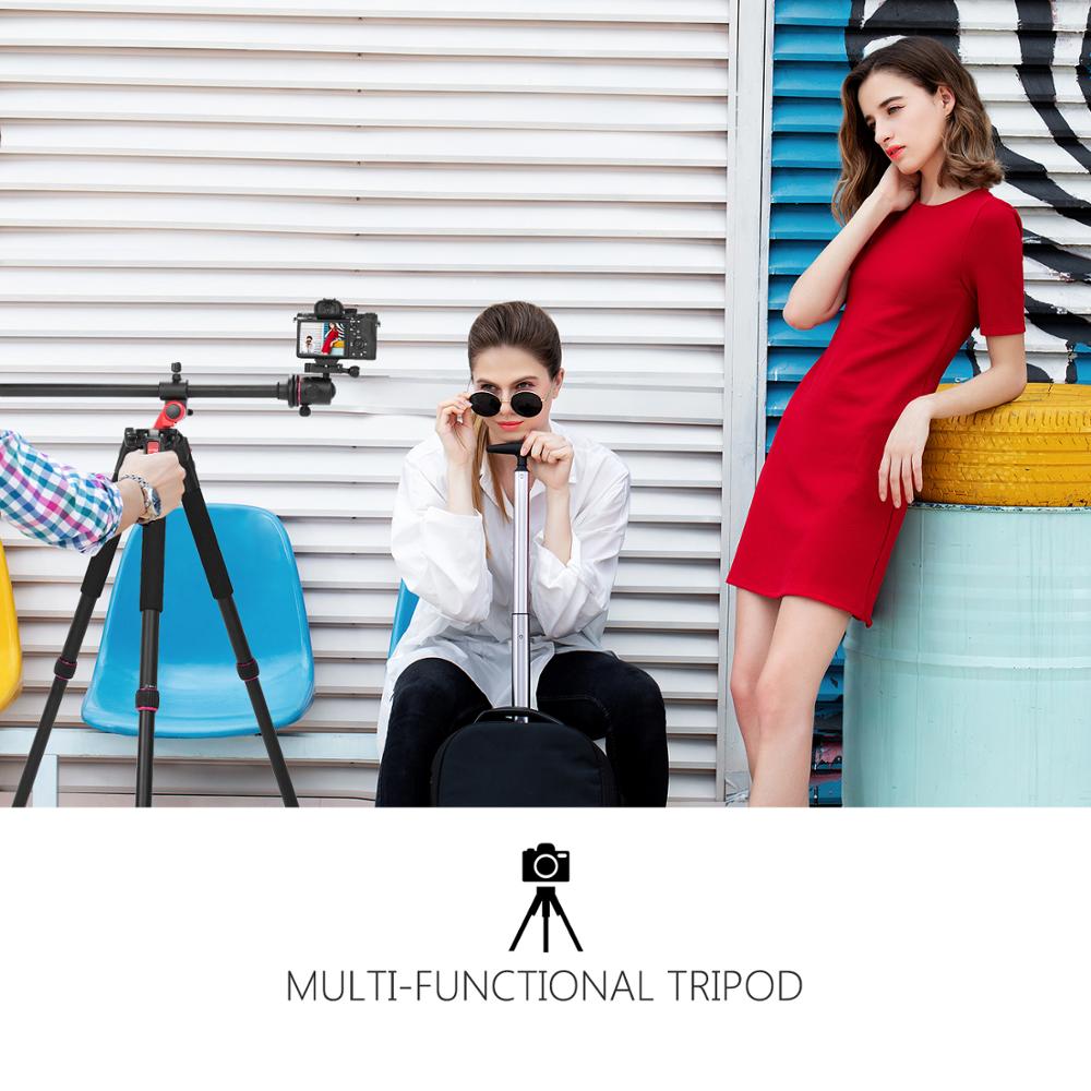 Neewer 184cm Aluminum Camera Tripod Monopod, 360 Degree Rotatable Center Column for DSLR Camera Video Camcorder Travel and Work Neewer 184cm Aluminum Camera Tripod Monopod, 360 Degree Rotatable Center Column for DSLR Camera Video Camcorder Travel and Work