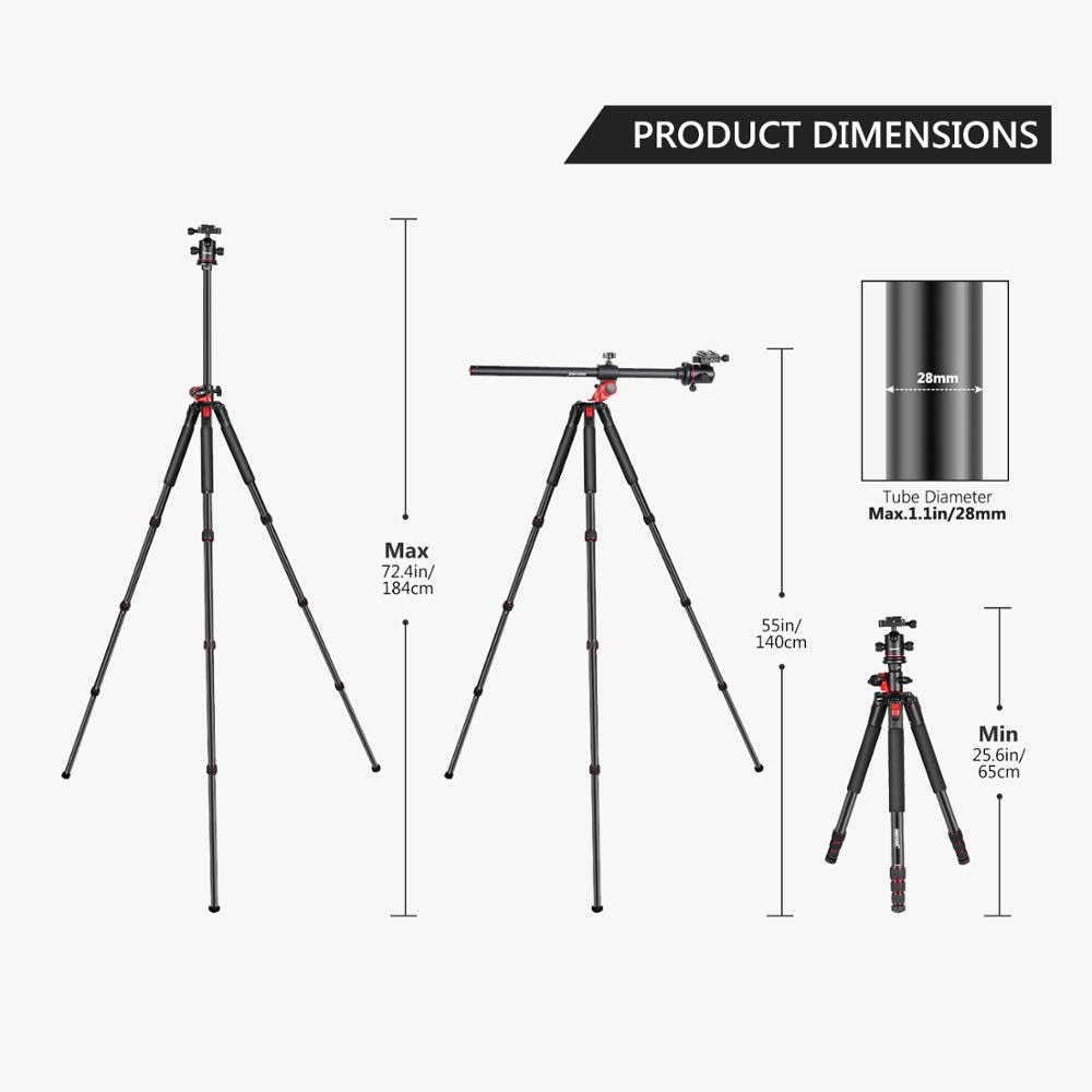 Neewer 184cm Aluminum Camera Tripod Monopod, 360 Degree Rotatable Center Column for DSLR Camera Video Camcorder Travel and Work Neewer 184cm Aluminum Camera Tripod Monopod, 360 Degree Rotatable Center Column for DSLR Camera Video Camcorder Travel and Work