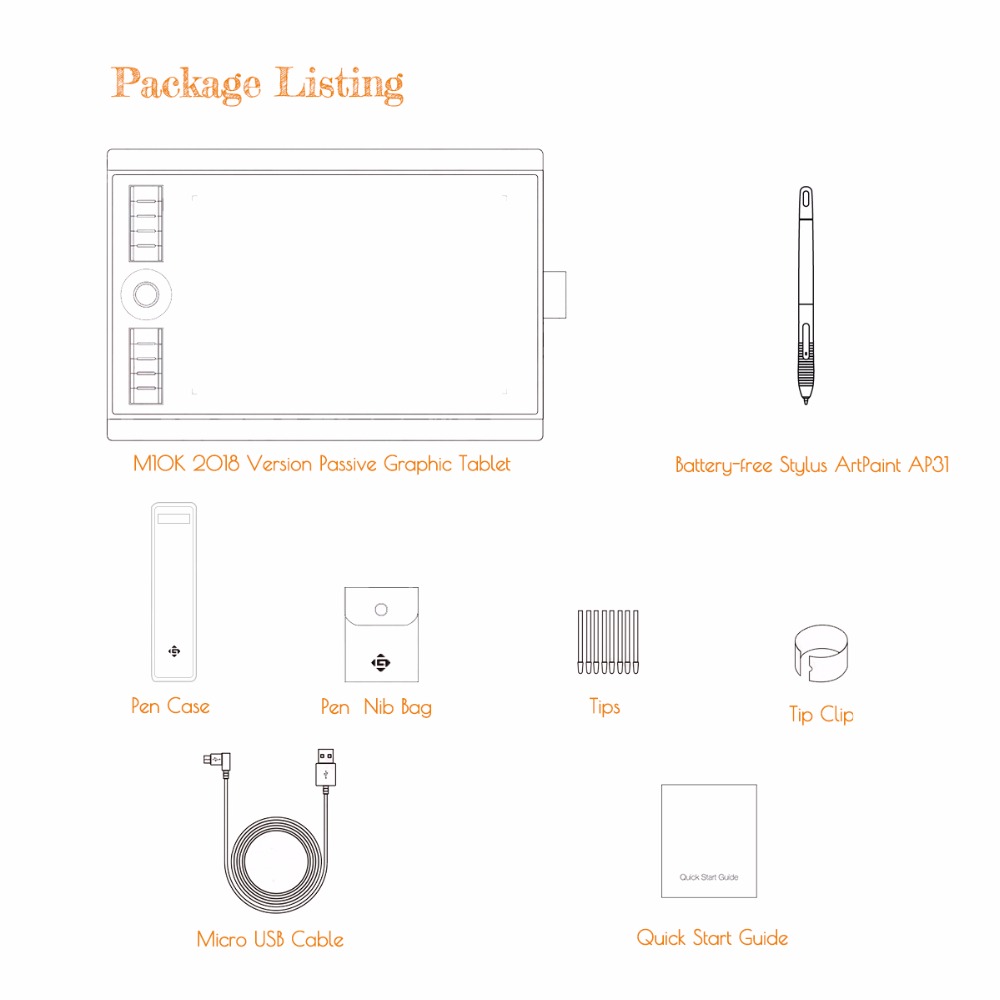 GAOMON M10K2018 Version Graphic Tablet for Drawing/Art Digital/Architecture/Engineering Student with 8192 Levels Passive Stylus GAOMON M10K2018 Version Graphic Tablet for Drawing/Art Digital/Architecture/Engineering Student with 8192 Levels Passive Stylus