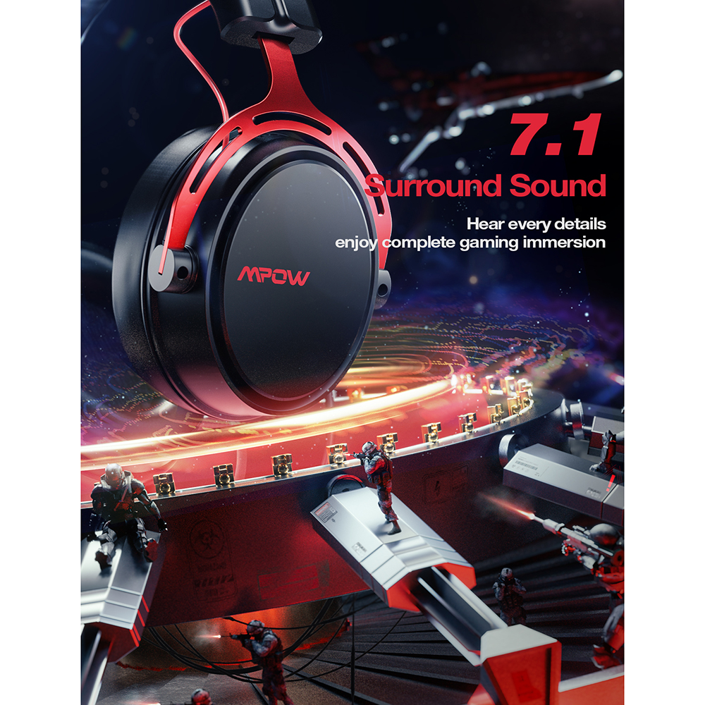 Mpow/Soulsens Air SE PS4 Gaming Headset 3D Surround Sound Wired Headphones with Noise Cancelling Mic for PS4 PS5 Xbox One Switch Mpow/Soulsens Air SE PS4 Gaming Headset 3D Surround Sound Wired Headphones with Noise Cancelling Mic for PS4 PS5 Xbox One Switch
